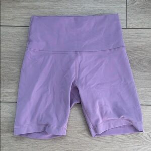 Pink High-Waisted Biker Shorts